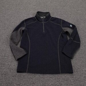 Kuhl Sweater Youth Small 7-8 Blue Gray Colorblock Kashmira 1/4 Zip Pullover